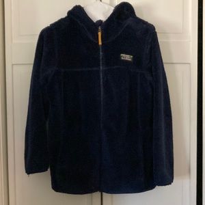 Kids' L.L.Bean Girls Hi-Pile Fleece - Navy - Size L 14-16
